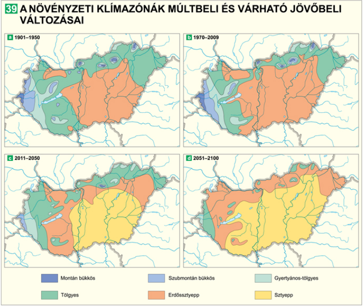 A növényzeti klímazónák várható változása Magyarországon