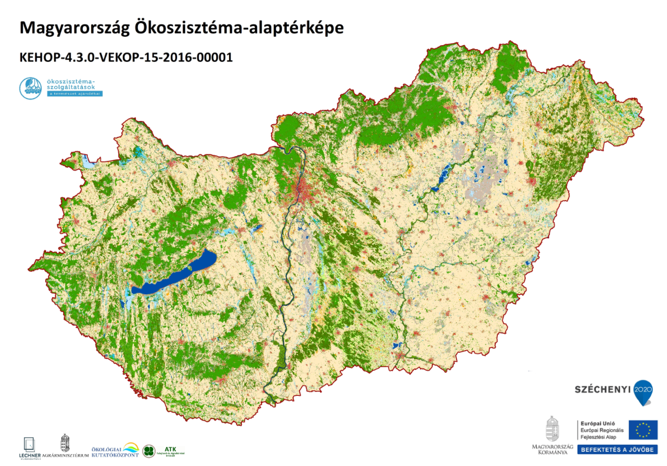Magyarország Ökoszisztéma-alaptérképe, 2019